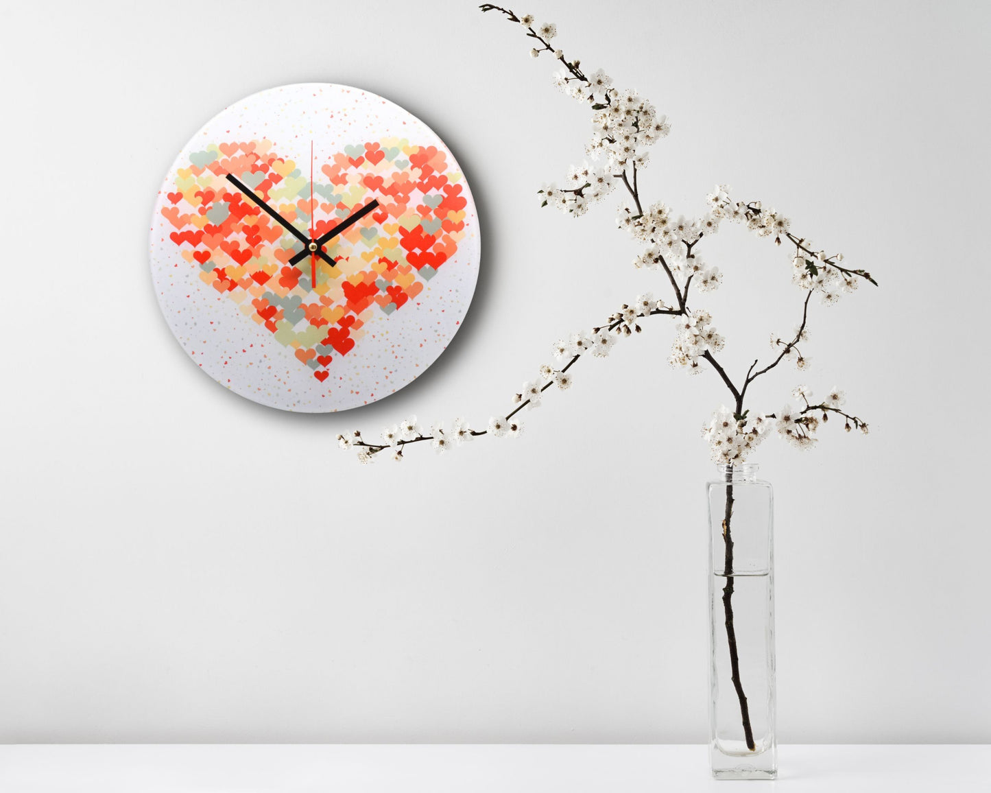 Hearts Wall Clock