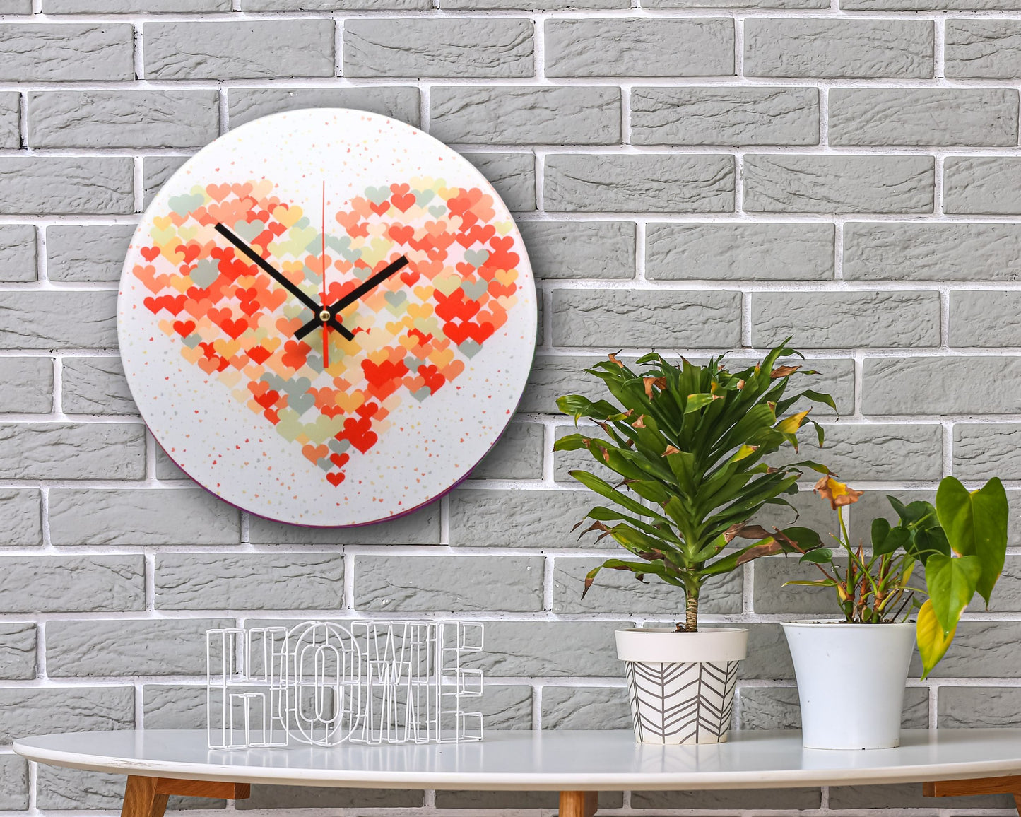 Hearts Wall Clock