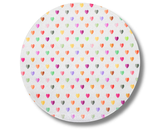 Hearts Glass Chopping Board