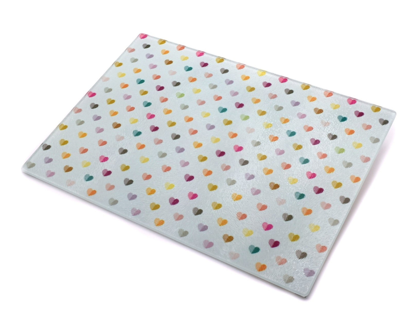 Hearts Glass Chopping Board