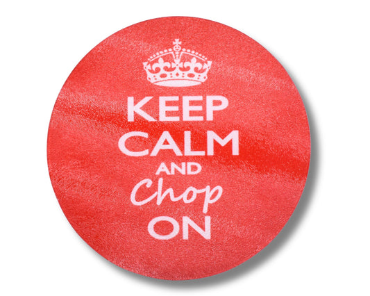 Keep Calm Glass Chopping Board