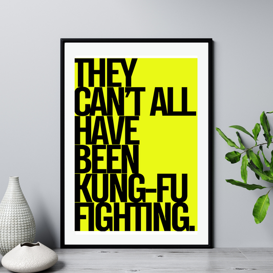 'Kung-fu Fighting'  - Art Print - Unframed.
