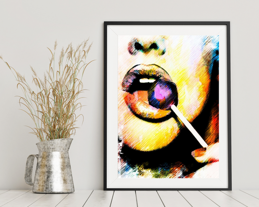 'Suck' - Art Print - Unframed.