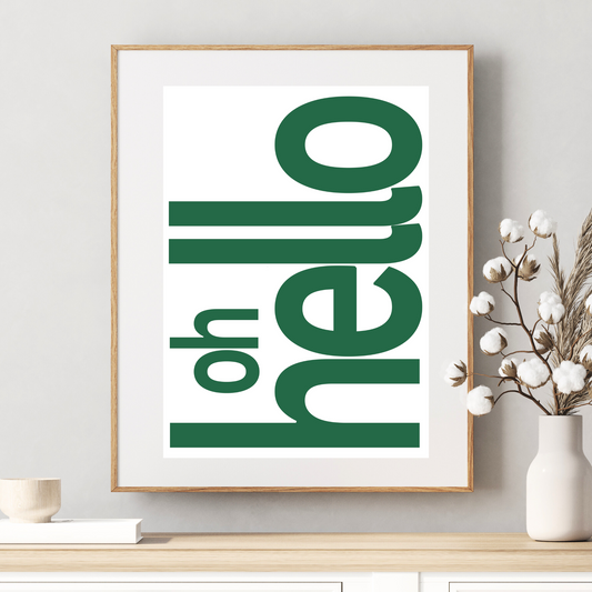 'Oh Hello!' - Art Print - Unframed.