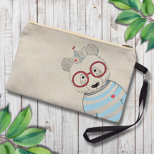 PANDA Animal Print Cosmetic Bag
