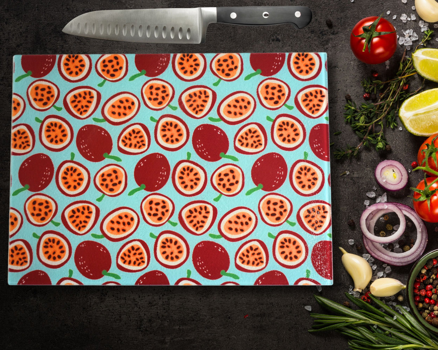 Passion Fruit Glass Chopping Board