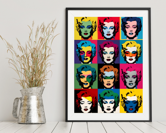 'Pop Art Faces' - Art Print - Unframed.