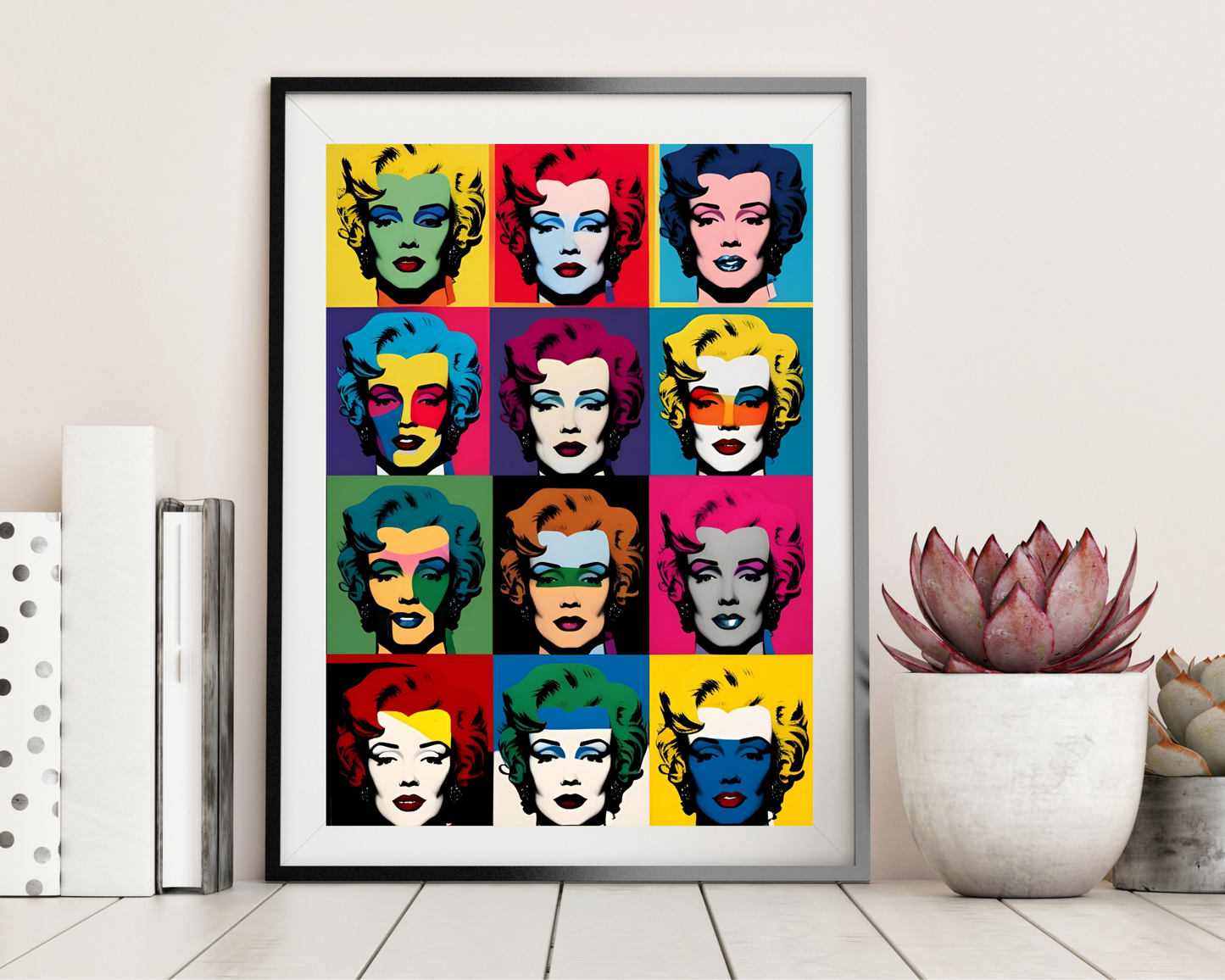 'Pop Art Faces' - Art Print - Unframed.