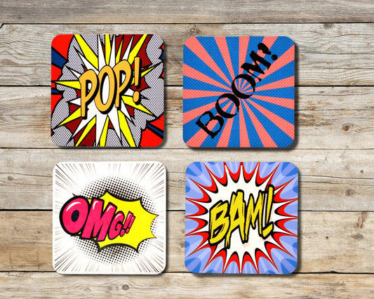 Pop Art Coaster Set