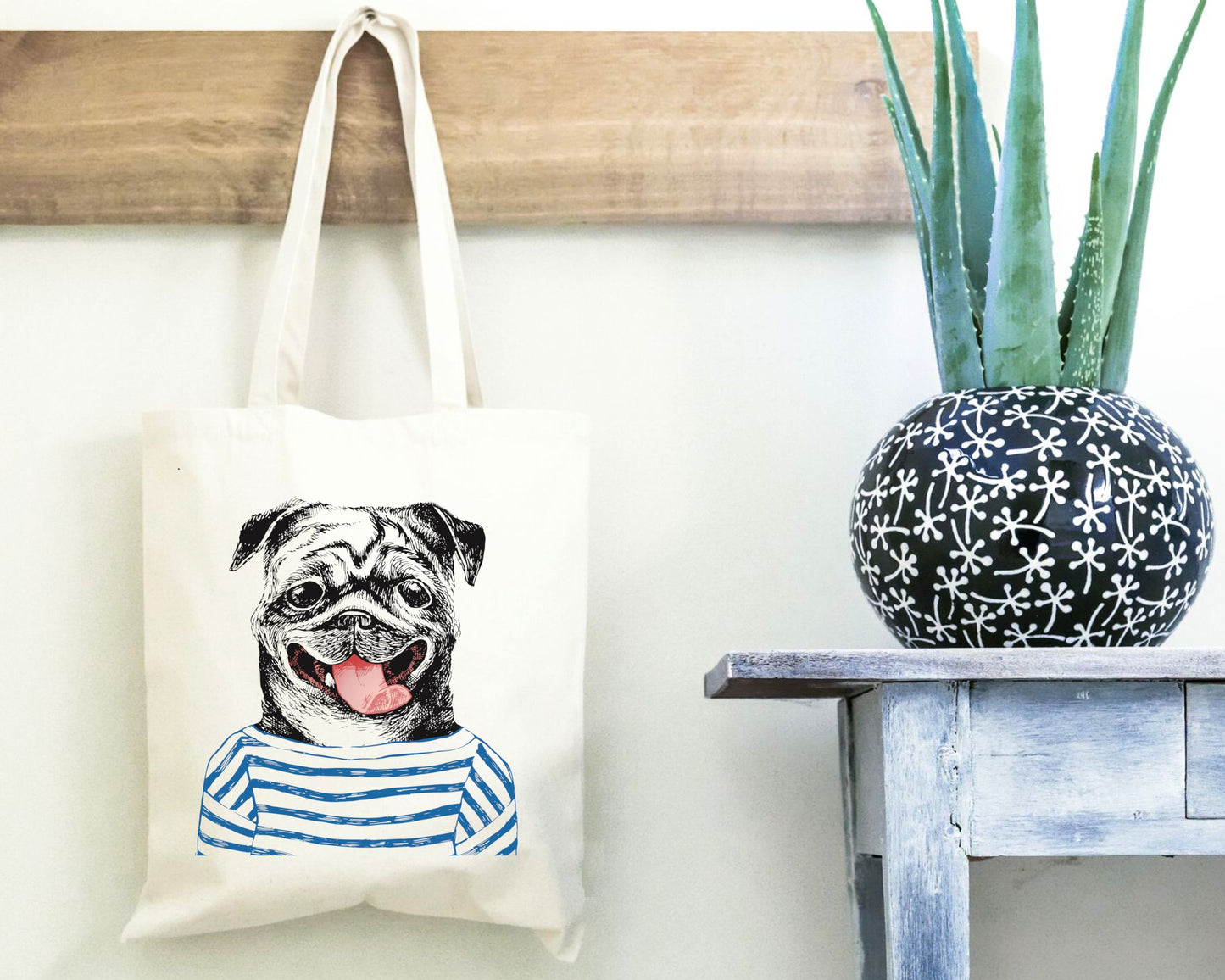 Pug Tote Bag
