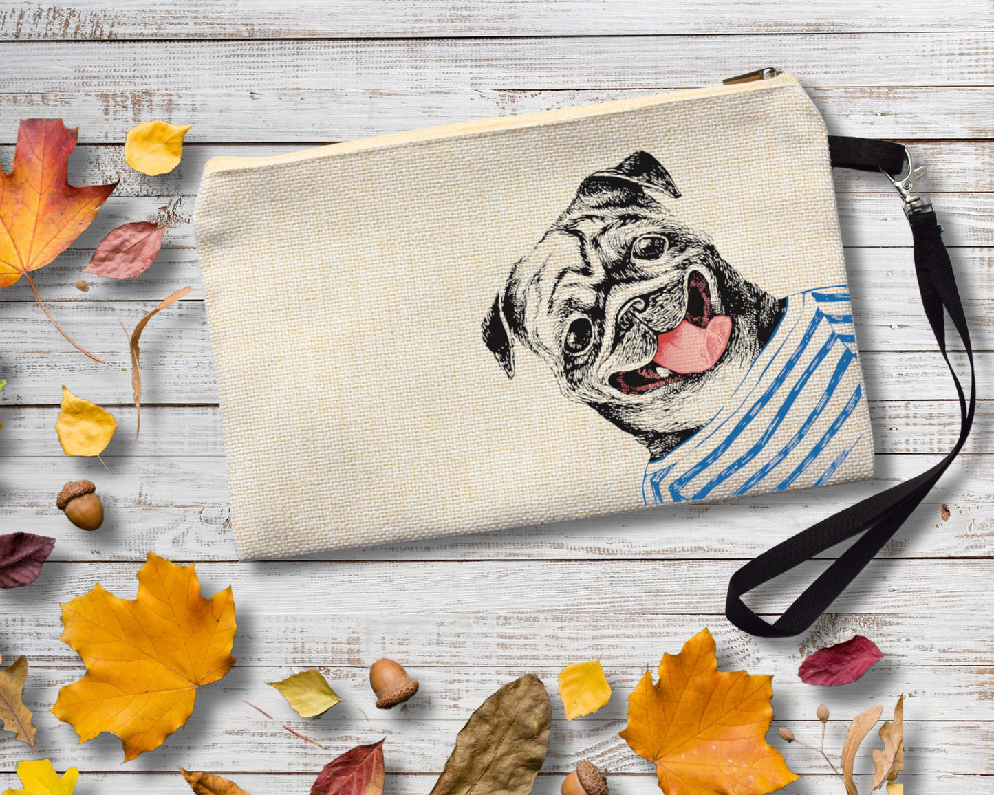 PUG Animal Print Cosmetic Bag
