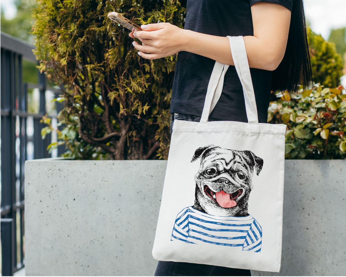 Pug Tote Bag