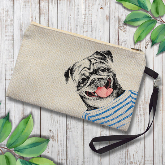 PUG Animal Print Cosmetic Bag