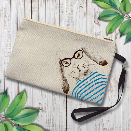 RABBIT Animal Print Cosmetic Bag
