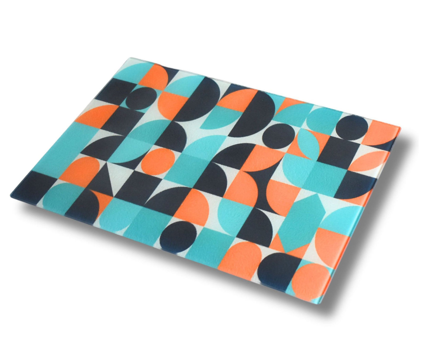 Retro Pattern Glass Chopping Board