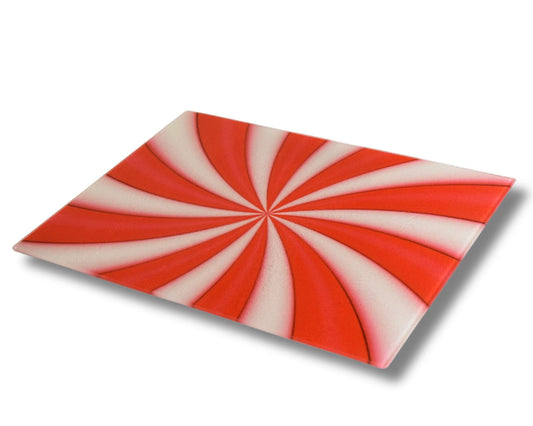 Raspberry Ripple Glass Chopping Board