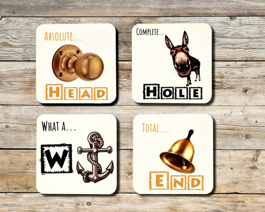 Rude Insults Coaster Set