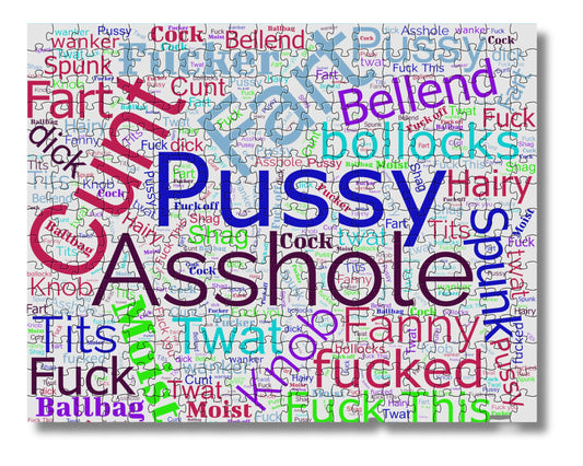 Rude Words Adult Jigsaw Puzzle