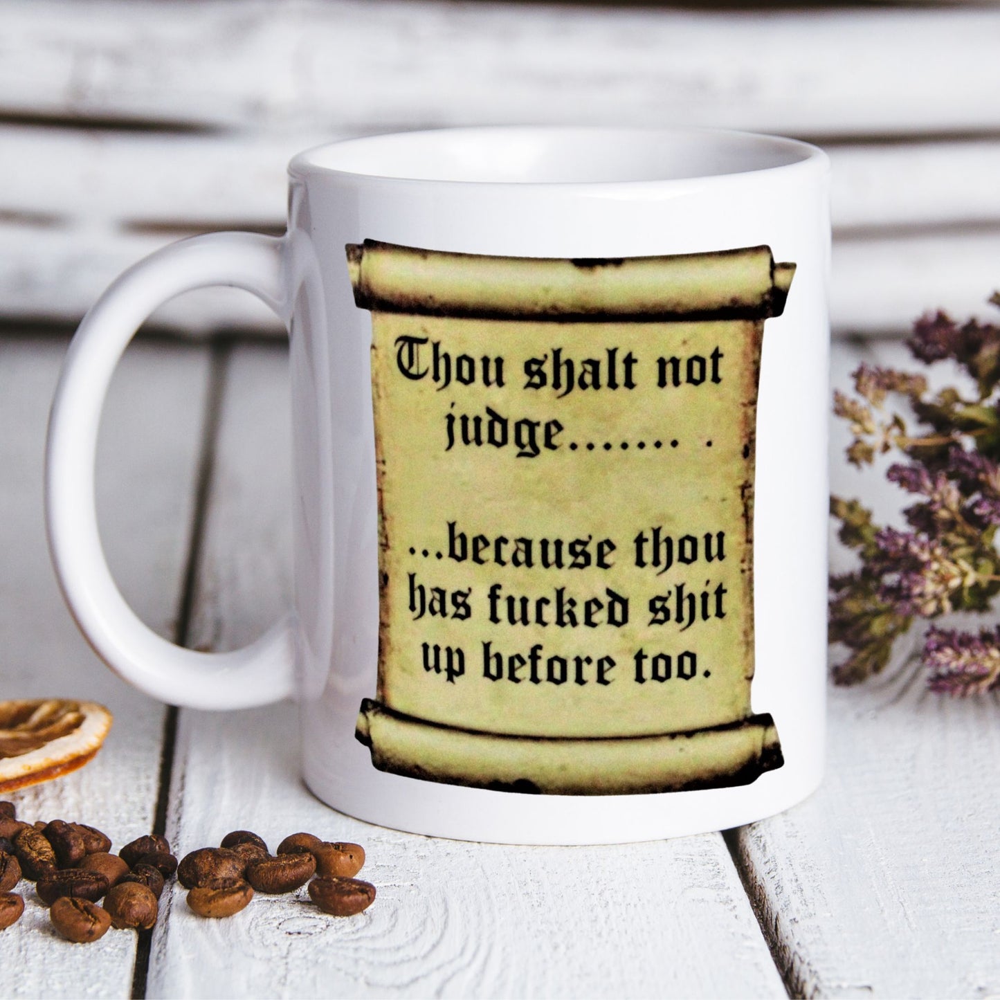 Thou Shalt Not Judge Mug