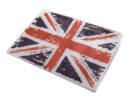 Union Jack Glass Chopping Board