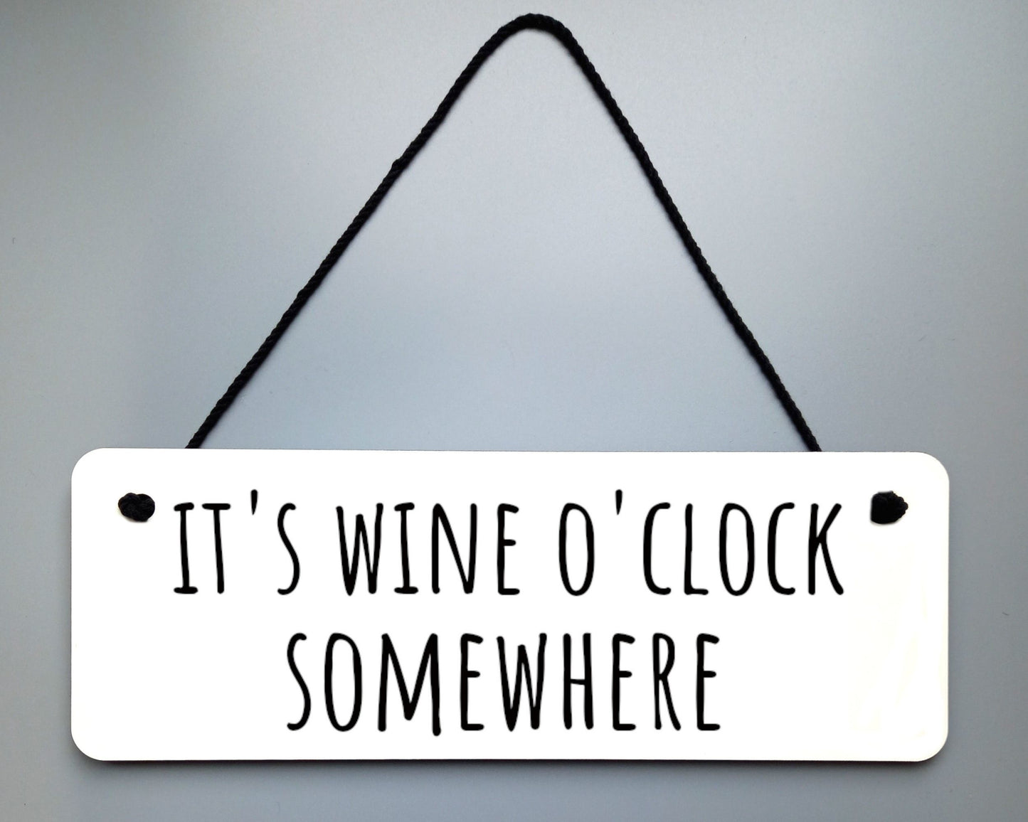 Wine O'Clock Novelty Hanging Wall Sign