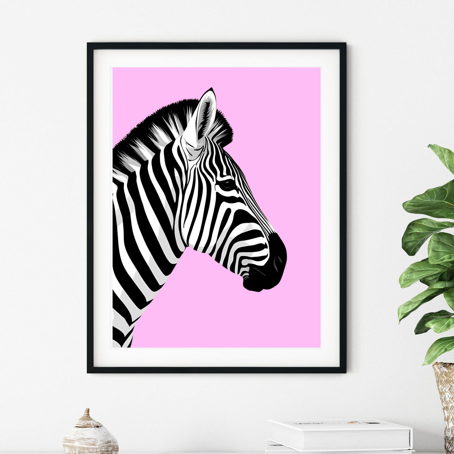 'Zebra' - Art Print - Unframed.