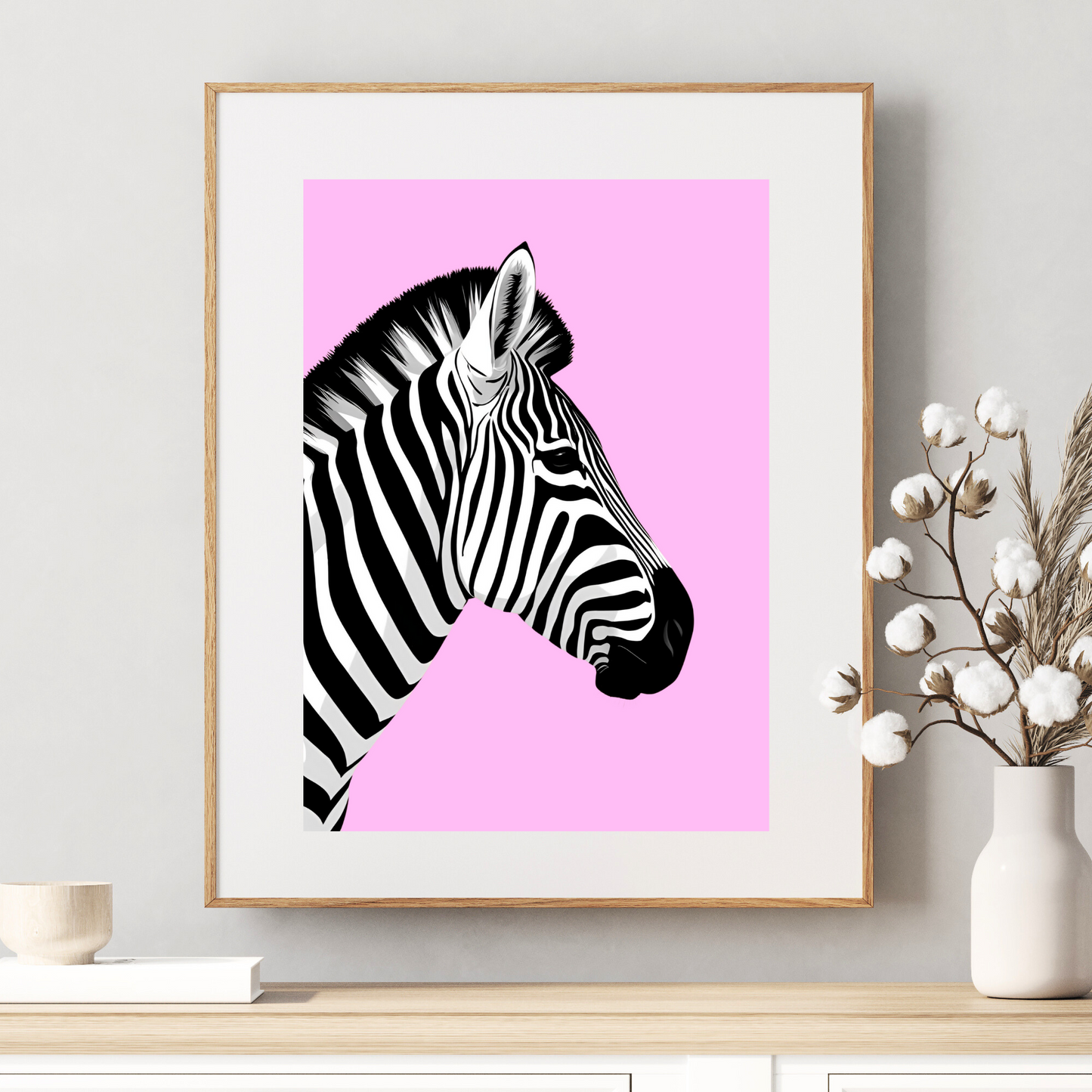 'Zebra' - Art Print - Unframed.