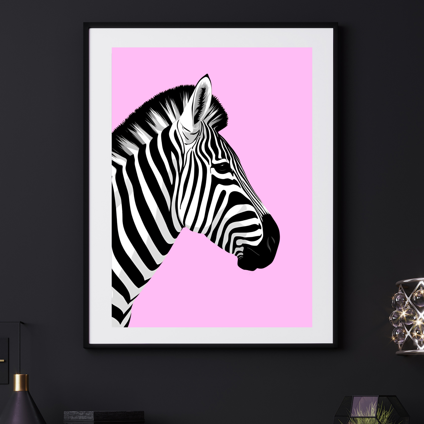 'Zebra' - Art Print - Unframed.