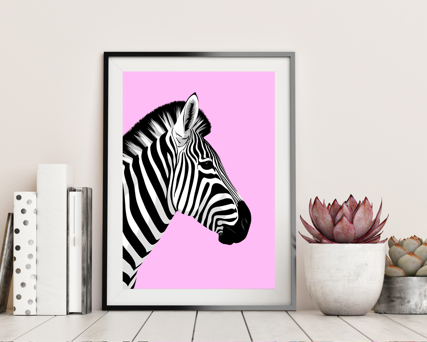 'Zebra' - Art Print - Unframed.