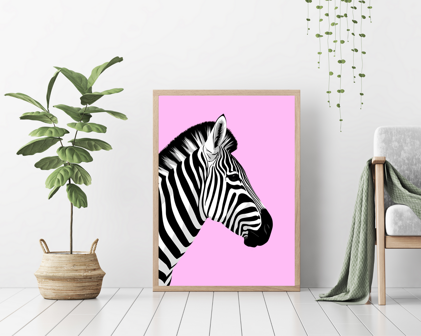 'Zebra' - Art Print - Unframed.